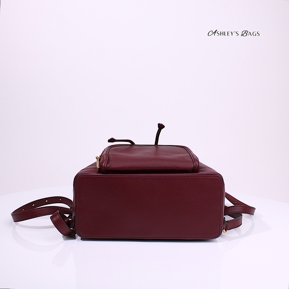 Kate Spade York Pebbled & Smooth Leather Backpack In Cordovan Burgundy - Picture 5 of 8